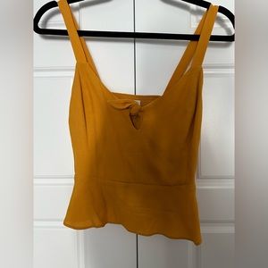 Mustard yellow key hole camisole